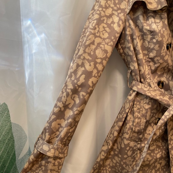 ANTHRO • Daughters of the liberation tan cheetah trench jacket SIZE 0 - Picture 5 of 6